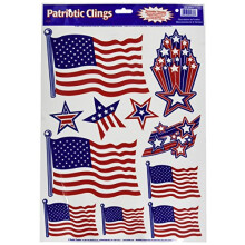 Patriotic Clings (stjerner og striber design) Festtilbeh?r (1 antal) (11/Sh)