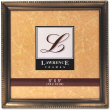 Lawrence Frames Bead Border Design 5x5 Satin Gold