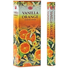 1 x Vanilla Orange - Boks med seks 20 stick -rør - Hem røgelse