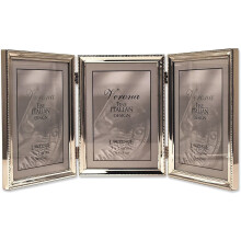 Lawrence Frames Bead Border Design 5x7 Triple Silver
