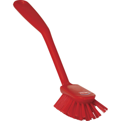 Vikan Red Brush Disk Scraping Edge Medium 11"""" PP/PBT 4237