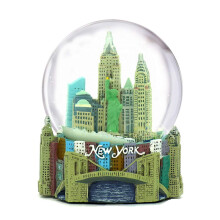 Skyline New York City Sneeuwbol Souvenir 3,5 inch hoog 65 mm