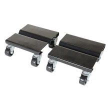 Vestil SDOL-2 Stahl-Transportwagen-Set, 227 kg Tragkraft, 20,3 cm L   nge x 20,3 cm Breite x 9,9 cm H   he, Deck, 2er-Pack, Schwarz