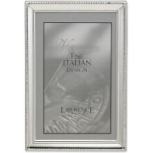 Lawrence Frames Verona Collection 8 x 12-Inch Metal Silver Single Picture Frame with Beads (11682)