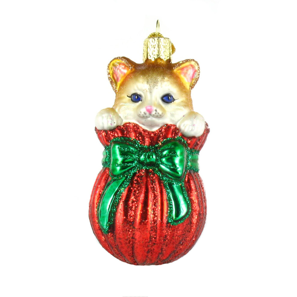 Old World Christmas Lover Collection - Ornamenti In Vetro Soffiato Per Albero Di Natale, Lasciando Uscire Il Gatto-image