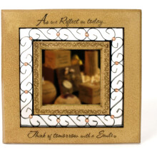 Pavilion Gift Company Smile-10 Mirror 10"""" Brown Black