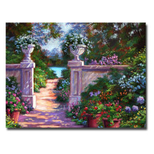 Handelsmerk Fine Art Sir Thomas Estate Garden canvaskunst van David Lloyd Glover 18 bij 24 inch