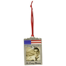 Cathedral Art Patriotic Picture Photo Frame Memorial Ornament  Silver  1-3/4""""