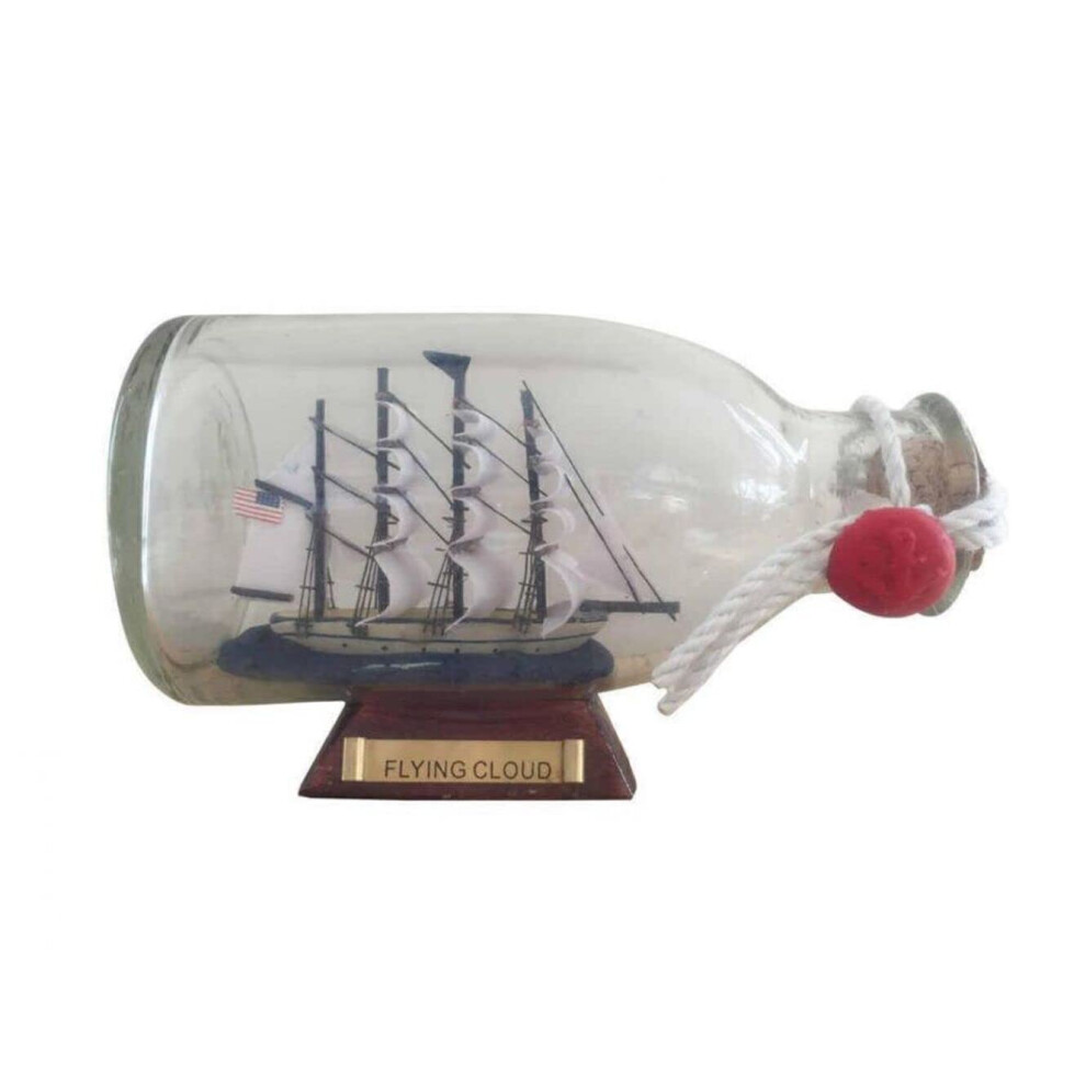 Hampton Nautical Flying Cloud Schiff In Einer Glasflasche, 12,7 Cm, Braun-image