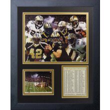 Legends Never Die New Orleans Saints 2009 Champions Framed Photo Collage  11 by 14-Inch