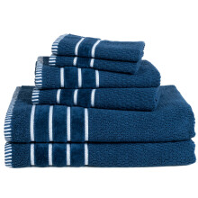 Bedford Home Home 100% Bomuld Risv?vning 6 Stk H?ndkl?des?t-Navy