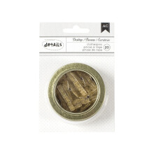 American Crafts Büro-Dosen 2,5 Zoll Wäscheklammern Gold Glitzer 20 Stück