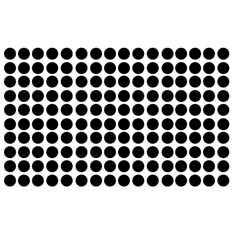 Innovative Stencils Polka Dot Wall Decal Nursery Kids Room Peel And Stick Removable Sticker Circle Pattern Decor #1326 (1.5"""" (150 Dots) ) Black Innovatieve Sjablonen