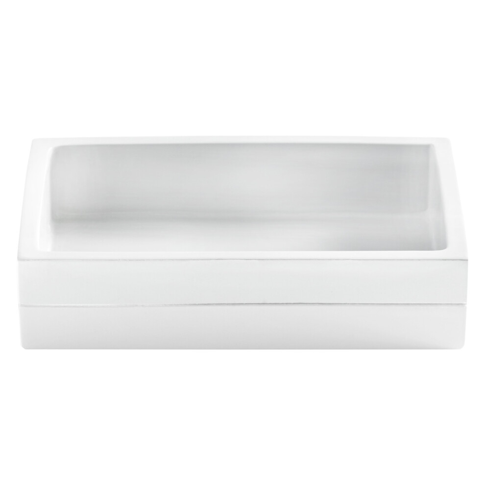 Kassatex Fine Linens Soap Dish Cabana Accessories White-image-OPC-PGC5DQM-NEW