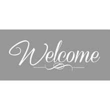 Welcome Letters Sticker for Front Door Modern Wall Art Vinyl Decals 15x5-Inch White