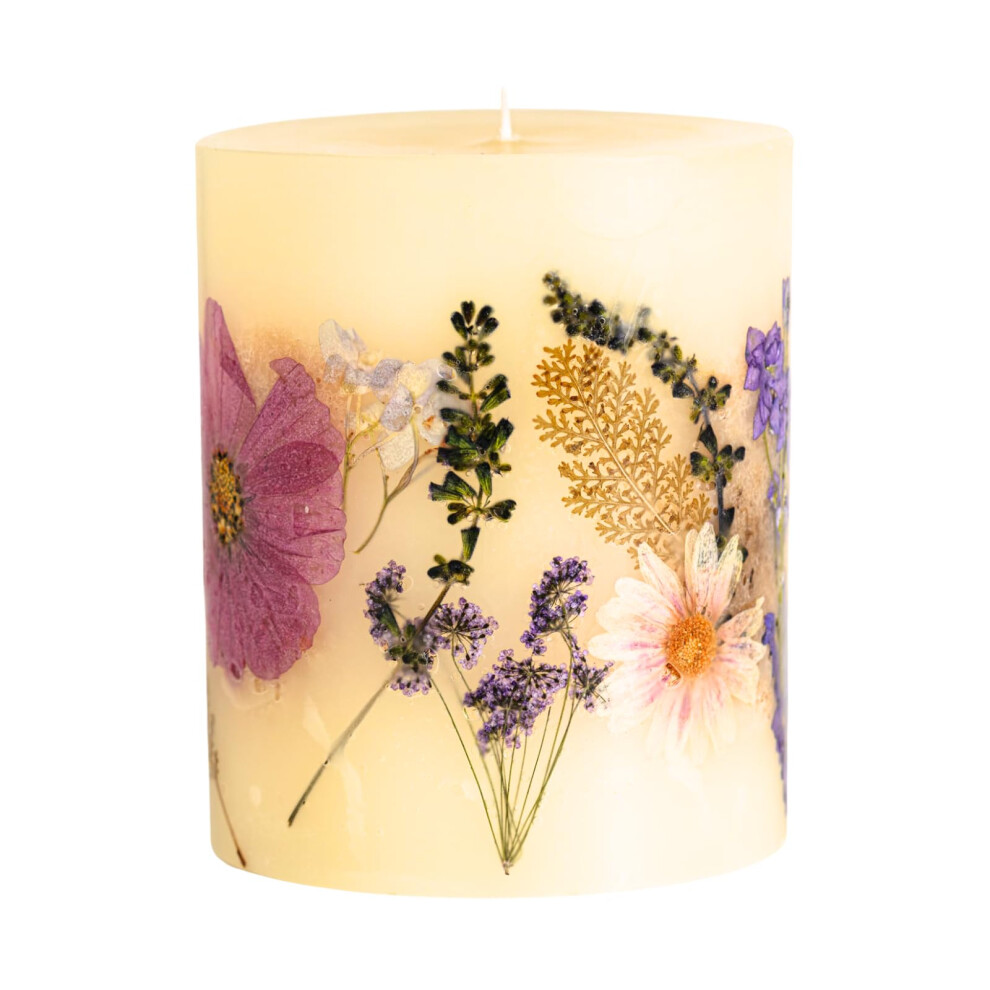 Rzowe Pierscienie Okragla Swieca Botaniczna Roman Lavender - Swiece Aromaterapeutyczne Luksusowe Swiece Swiece Trwale Swiece Botaniczne Swiece Z-image