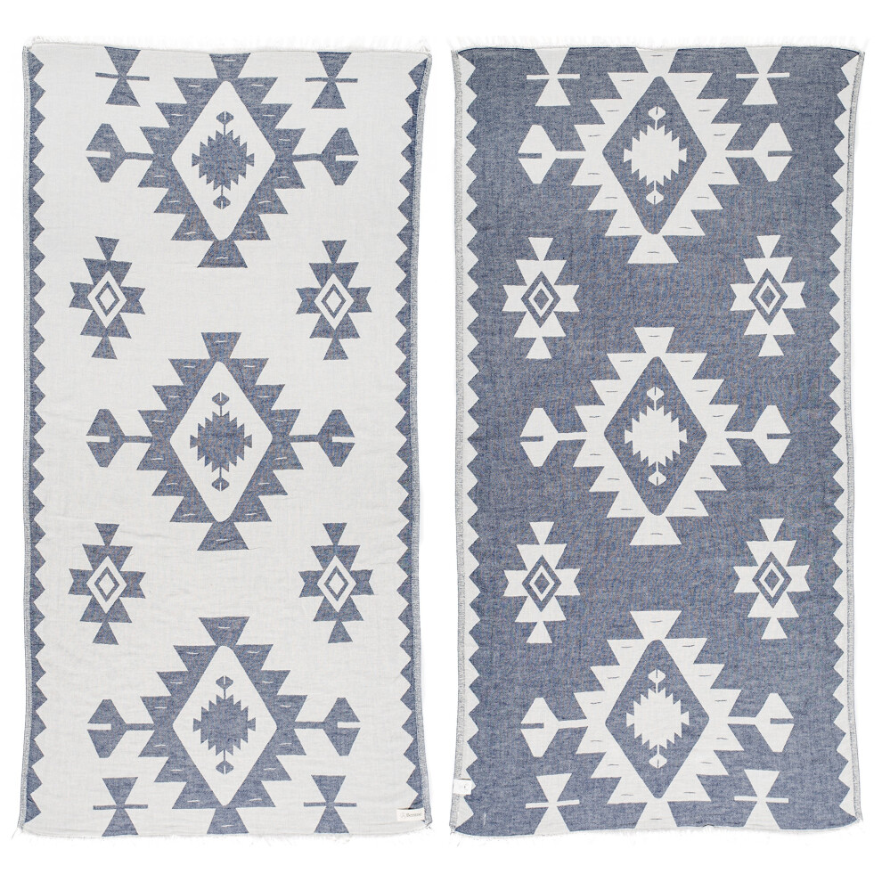 Bersuse 100 % coton Palenque Serviette turque Serviette de plage Serviette de bain Double couche Peshtemal Couverture de plage Essentiels de plage - 3