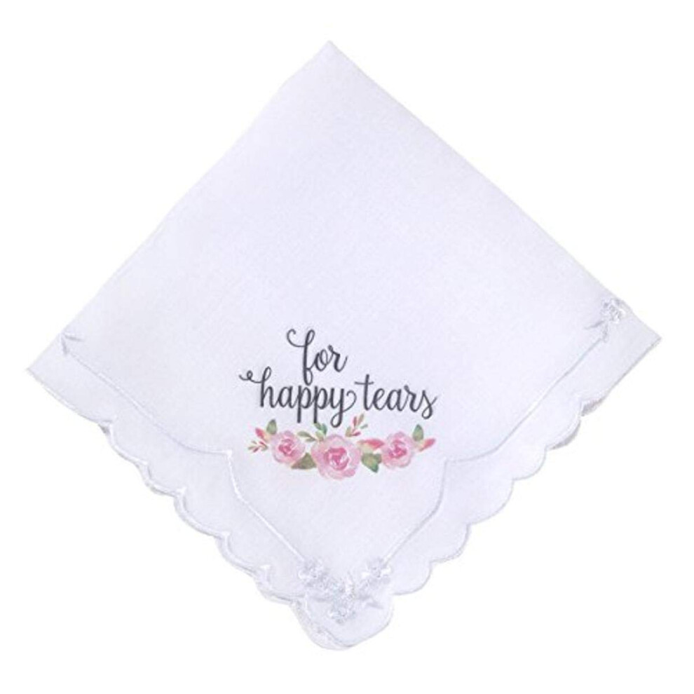 Lillian Rose HA690 HT Mouchoir multicolore motif fleurs aquarelles et larmes de bonheur pour cadeau de mariage
