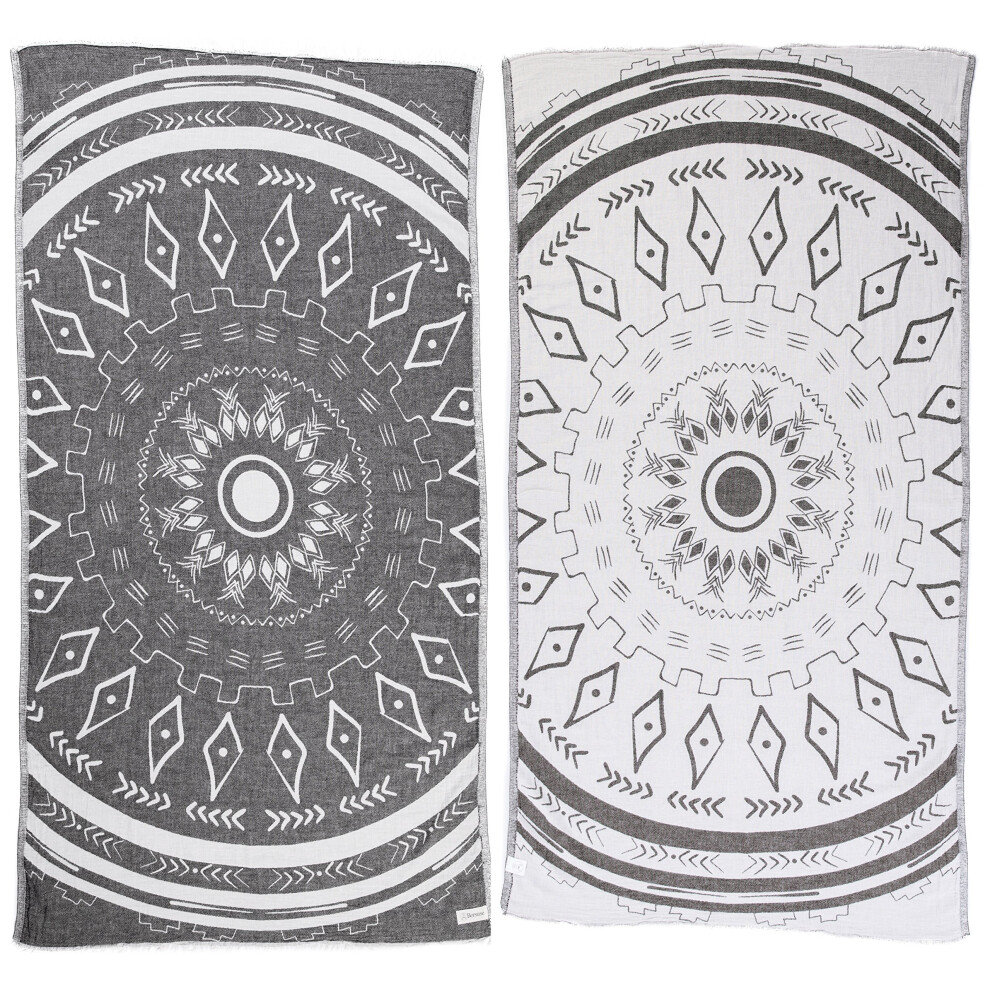 Serviette de plage turque Bersuse 100 % coton Kona, serviette de bain, double couche, peshtemal, couverture de plage, essentiels de plage - 94 x 178 c
