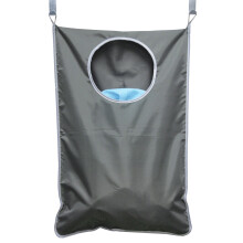 Oxford Fabric Space Saving Door-Hanging Laundry Hamper Bag + 2 Stainless Steel Hooks + 2 Strong Suction Cups for Bedroom Nursery Dorm or Closet (Gr