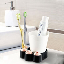 Vi betaler din moms. Bed?rende Cat Palm Duo Functions tandb?rsteholder - fantastisk gave til dine b?rn. (LS02089)