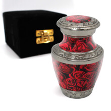 Crimson Rose Cremation Urna dla Ashes Adult Mezczyzna i kobiety spersonalizowane urny kremacyjne dla ludzkich popiolw dorosle zenskie urny dekor