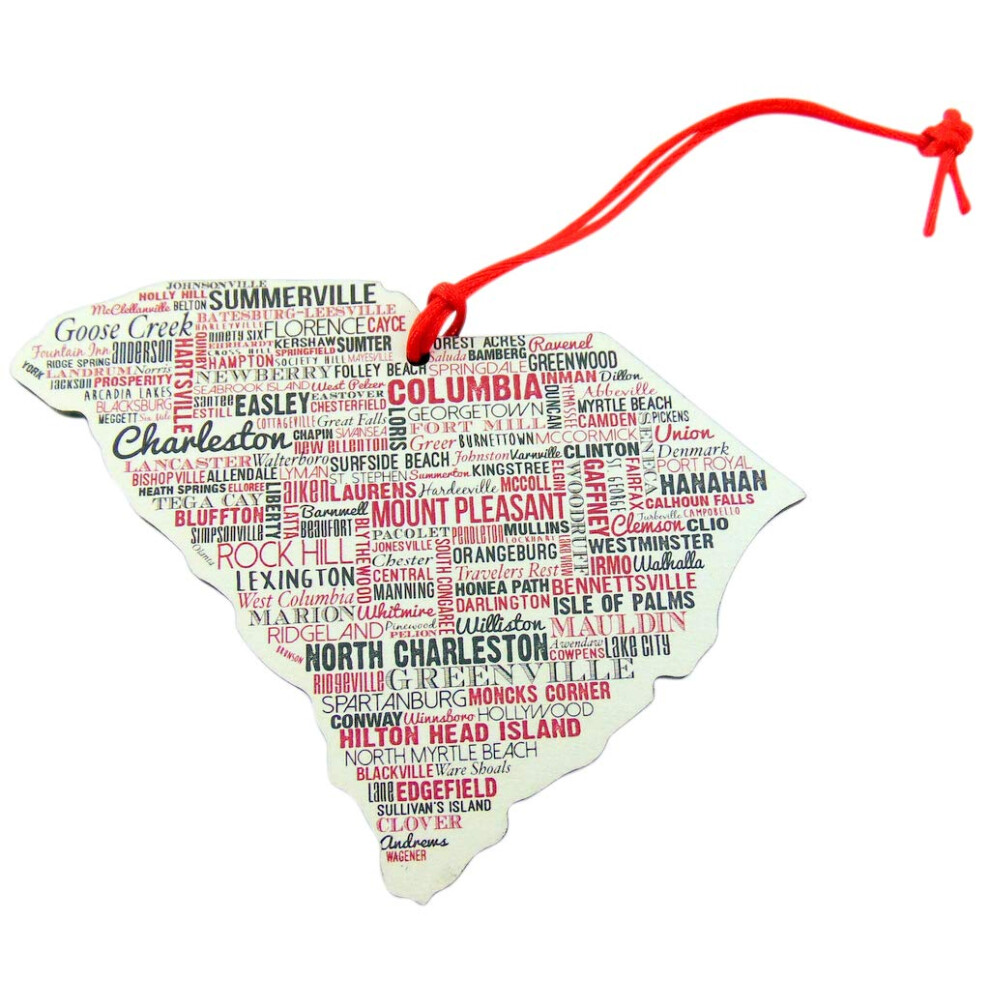 South Carolina Ornament, Handgefertigt, Aus Holz, Weihnachtsbaumschmuck, 10,2 Cm-image