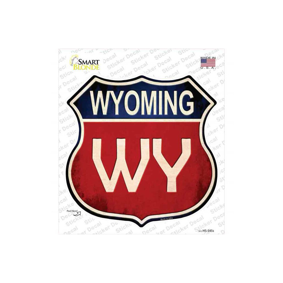 Smart Blonde Hs-545S-M Wyoming Novelty Highway Shield Sticker Decal - Medium 792636488740