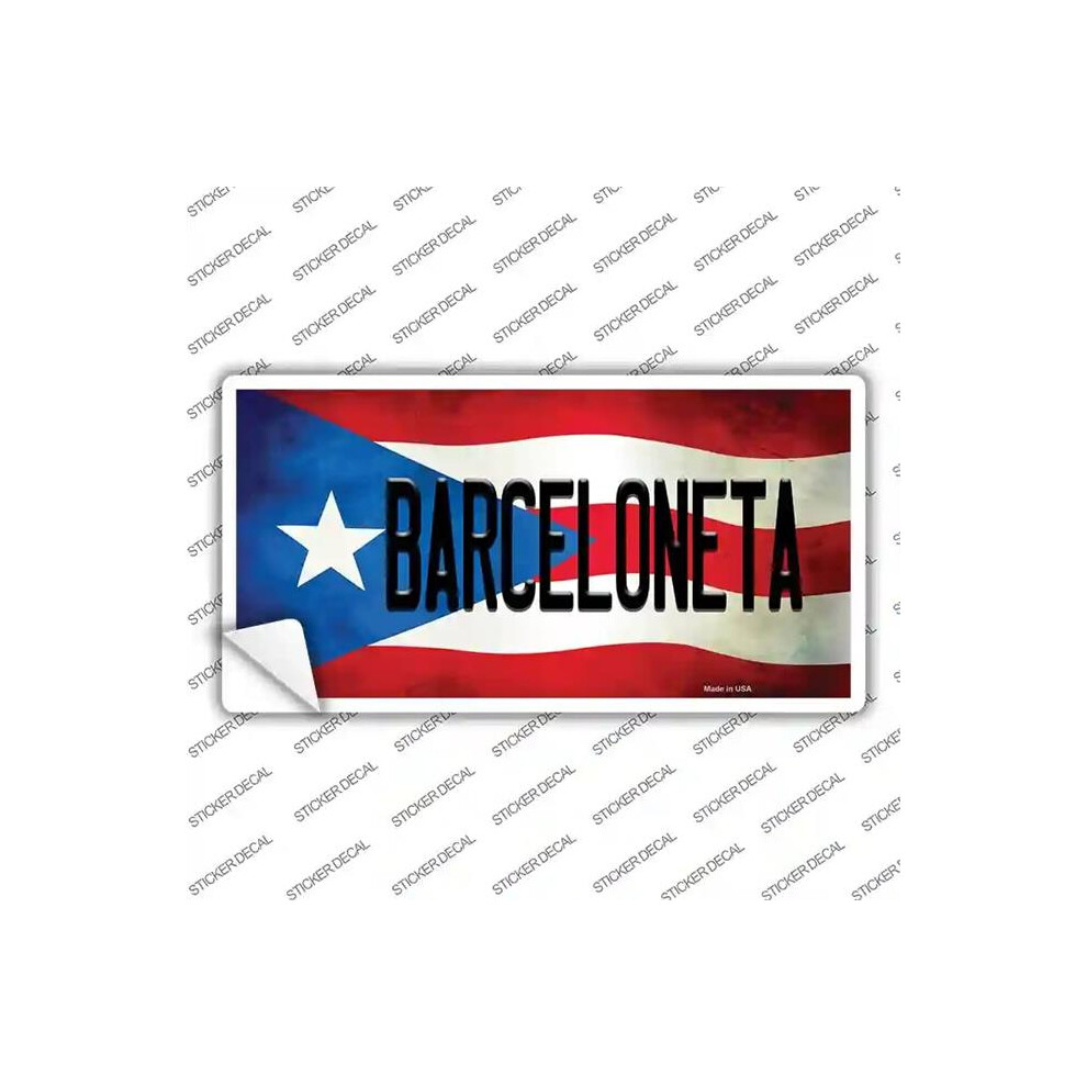 Smart Blonde Lp-11323S-L Barceloneta Puerto Rico Flag Novelty Sticker Decal - Large 792636449222