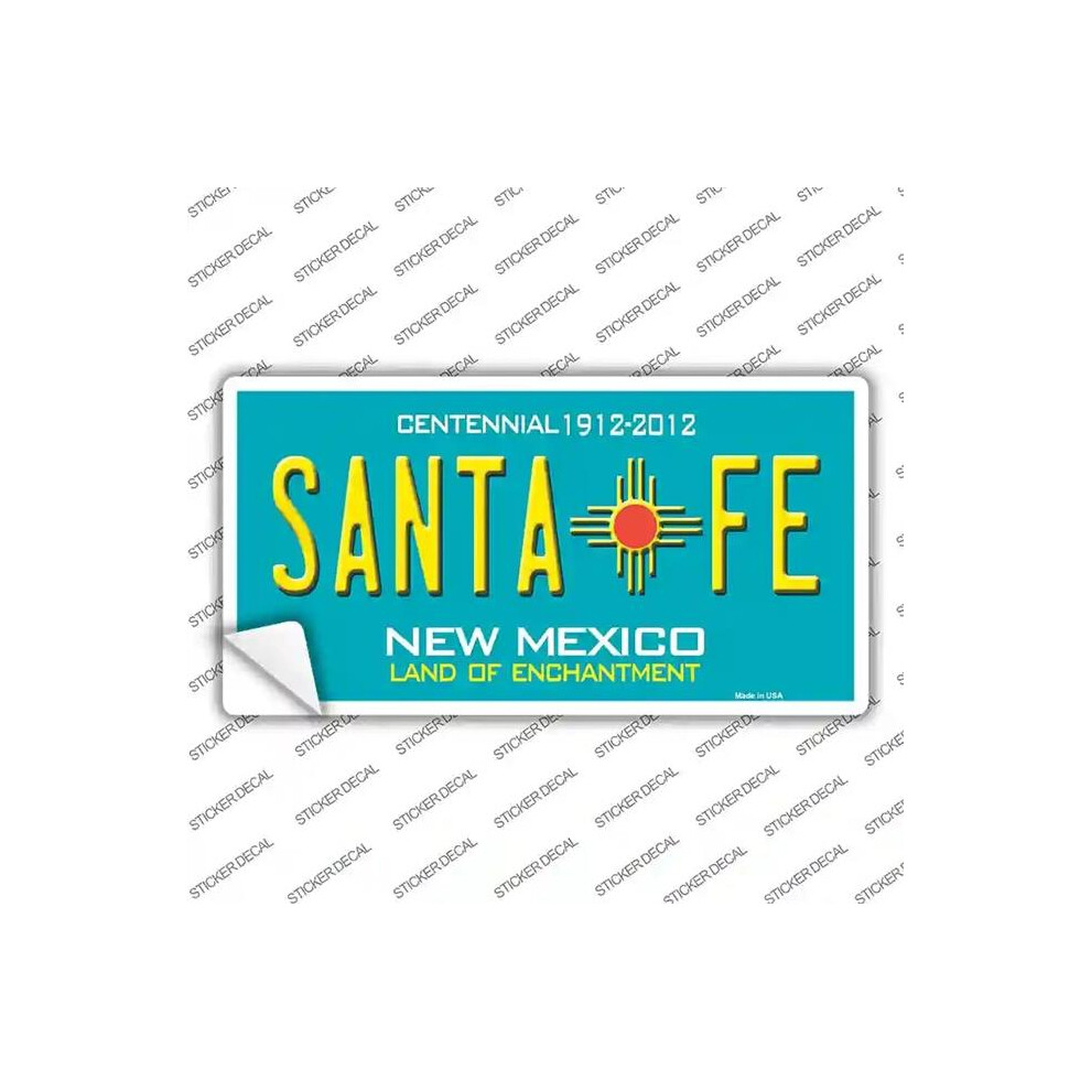 Smart Blonde Lp-2786S-Xl Santa Fe Mexico Teal Novelty Sticker Decal - Extra Large 792636453083
