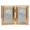 Lawrence Frames Bead Border Design  2.5x3.5 Double  Gold 1