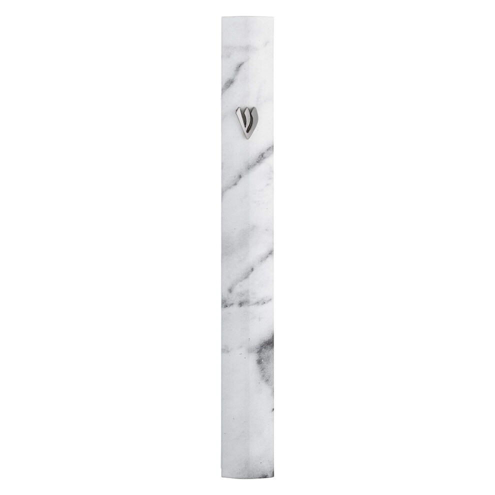 ÉTui à Mezouzah En Aluminium Avec Motif De Tibia Peint En 3D, Facile à DéColler Et à Coller, Pour Porte Judaica, Pour Rouleau De Parchemin (Marbr-image