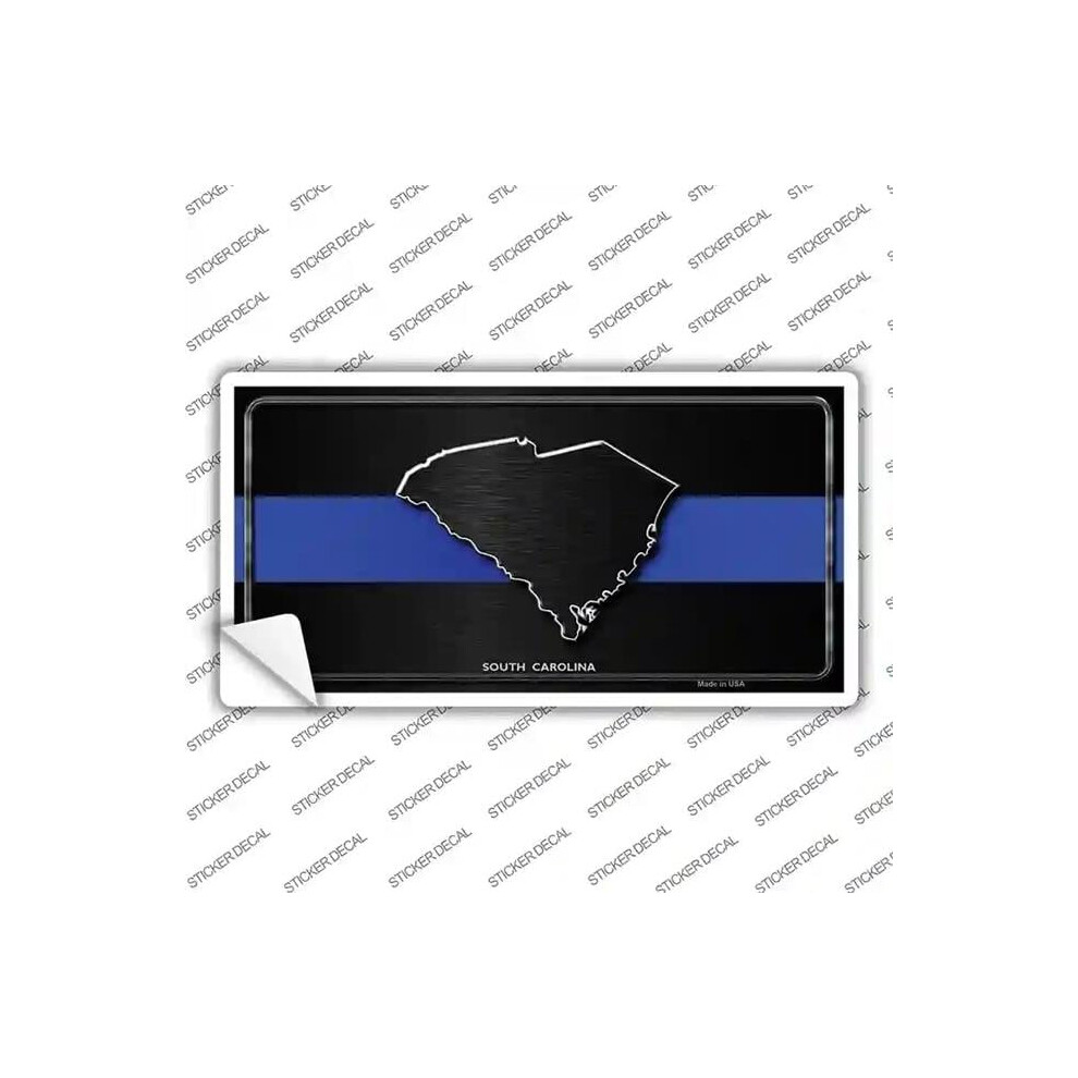 Smart Blonde Lp-8922S-S South Carolina Thin Line Novelty Sticker Decal - Small Blue 792636486623