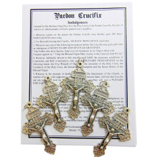 Pardon Crucifix Hänge med Biografikort Metallkors 5-pack