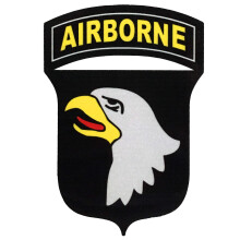Adesivo da parete in vinile per finestra e laptop Papapatch 101st Airborne Screaming Eagle - Nero (STK-Airborne-Nero)
