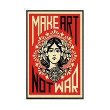 XIHOO Make Art Not War Antywojenny plakat pokojowy Bezramowy prezent 12 x 18 cali (30 cm x 46 cm)