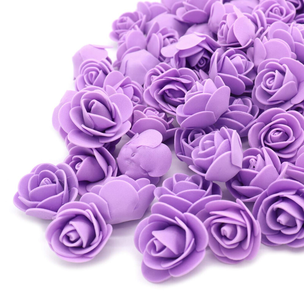 D-Seven Artificial Flowers 100PCS 3CM Mini Fake Roses for DIY Wedding Bouquets Centerpieces Party Baby Shower Scrapbooking Gift Box DIY Crafts Wreath