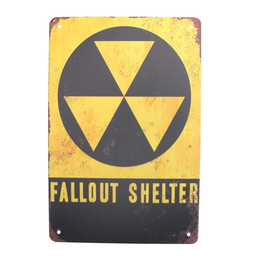 TG LLC Treasure Gurus Vintage Fallout Shelter Plaque en m   tal Art mural r   tro    tain Garage Man Cave Plaque Bar Pub D   cor