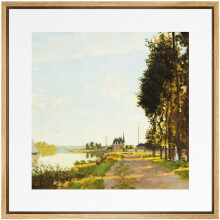SIGNWIN ingelijst canvas print muurkunst Argenteuil van Claude Monet natuur wildernis olieverfschilderij impressionisme rustiek schilderachtig kleurr