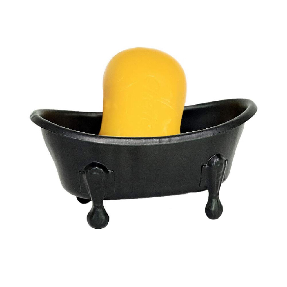 TenFuju Porte-savon d   coratif en tube m   tallique noir pour baignoire sur pieds, 14 cm, pour salle de bain ou cuisine, 1 paquet