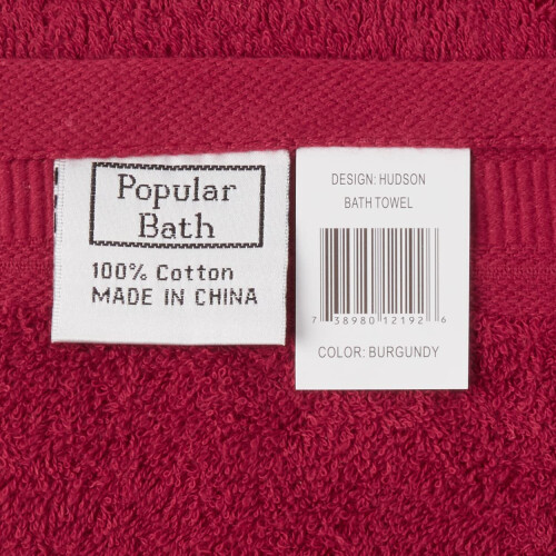 Popul?rt Bath Ombre Rose Design H?ndkl?des?t 3PC Burgundy 2