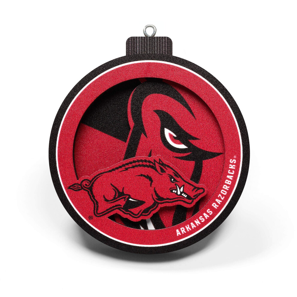 Youthefan Ncaa Arkansas Razorbacks 3D-Logo-Serie Ornament-image