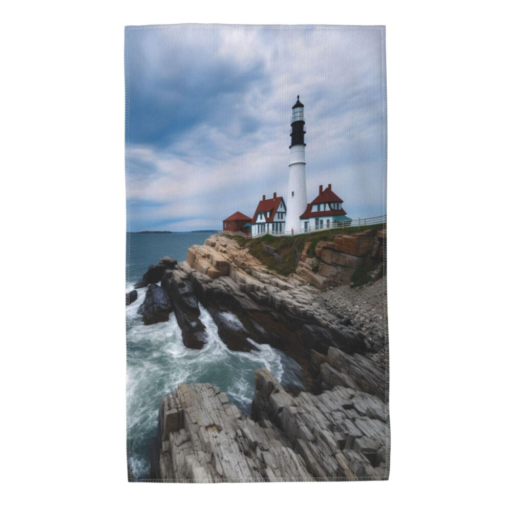 Aieefun Ultra Soft Hand Towels  Ocean Sea Lighthouse Bathroom Towel for Sports Home Decor  27.5 x 15.7 Inches-image-OPC-PGC5KD5-NEW