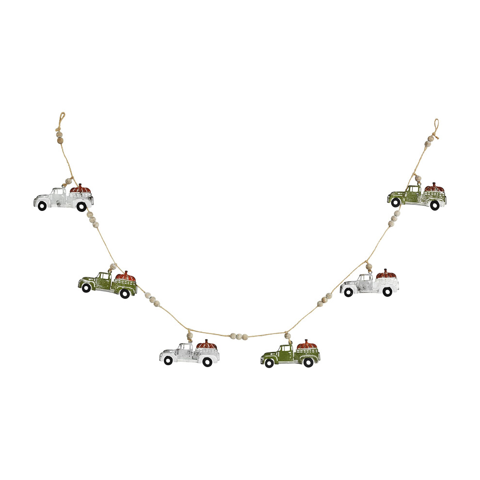 Mutapiirakka Mud Pie Truck And Pumpkin Harvest Tin Garland 60""""