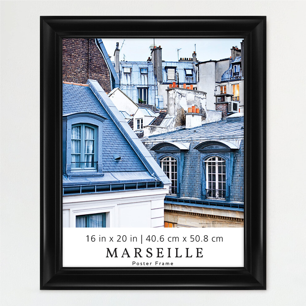 Cadre pour affiche MCS Marseille noir 40 x 50 cm
