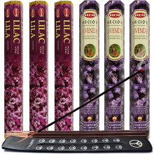 Syren og lavendel r?gelsespinde og holder bundt Variety Pack fra Hem Trumiri Insense Insence