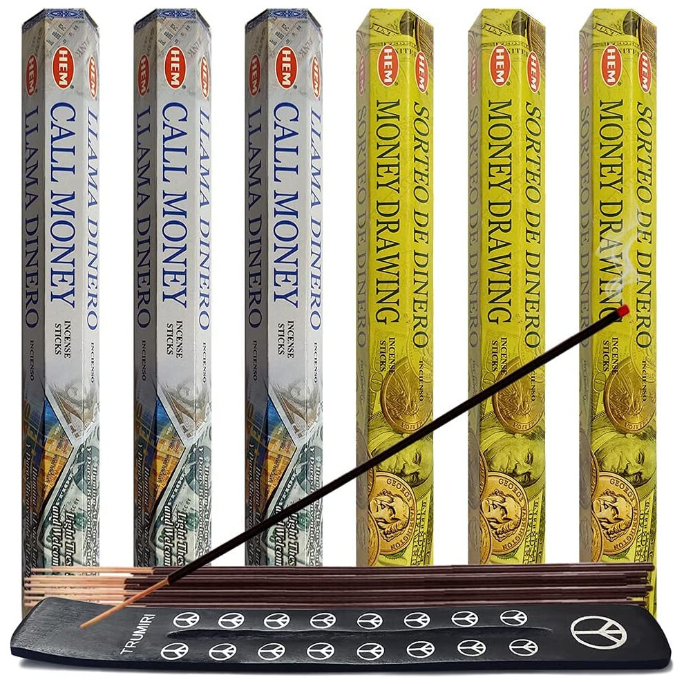 call Money & Money Drawing Incense Sticks & Holder Bundle Variety Pack from Hem Trumiri Insense Insence-image-OPC-PFSN5J2-NEW