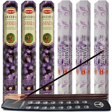 Lavendel & Vanilje r?gelsespinde & holder bundt Variety Pack fra Hem Trumiri Insense Insence