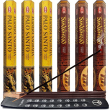 Palo Santo og sandeltr? r?gelsespinde og holder bundt Variety Pack fra Hem Trumiri Insense Insence