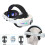 For Meta Quest 3 USB Rechargeable RGB Lighting Effect Adjustable Foldable Headset 3